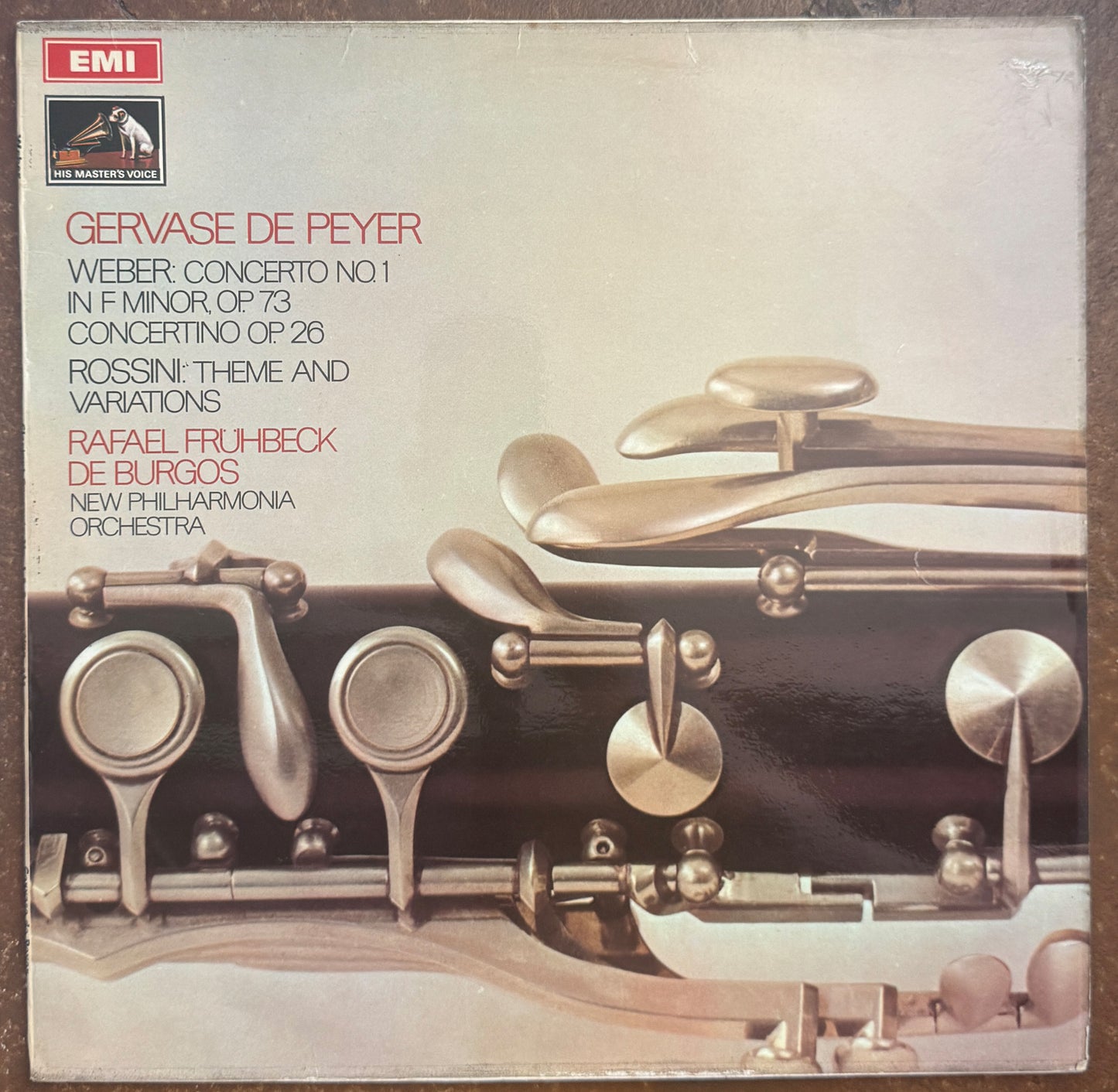 Gervase de Peyer, Rafael Frühbeck De Burgos, New Philharmonia Orchestra, Weber, Rossini – Concerto No 1 In F Minor, Op. 73 / Concertino Op. 26 / Theme And Variations