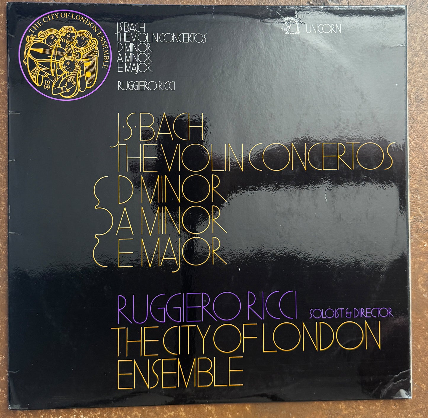 J.S. Bach - Ruggiero Ricci, The City Of London Ensemble – The Violin Concertos - D Minor, A Minor, E Major