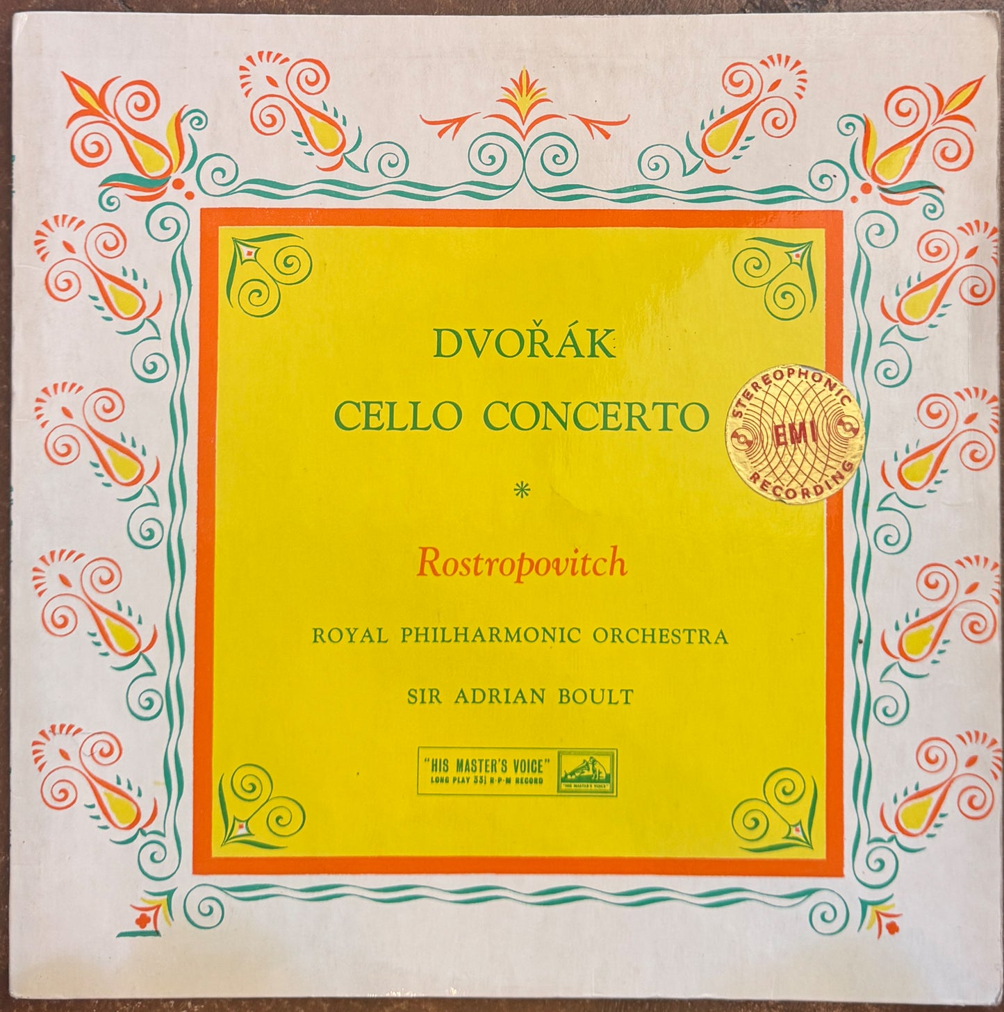 Dvořák - Rostropovich, Royal Philharmonic Orchestra, Sir Adrian Boult – Cello Concerto