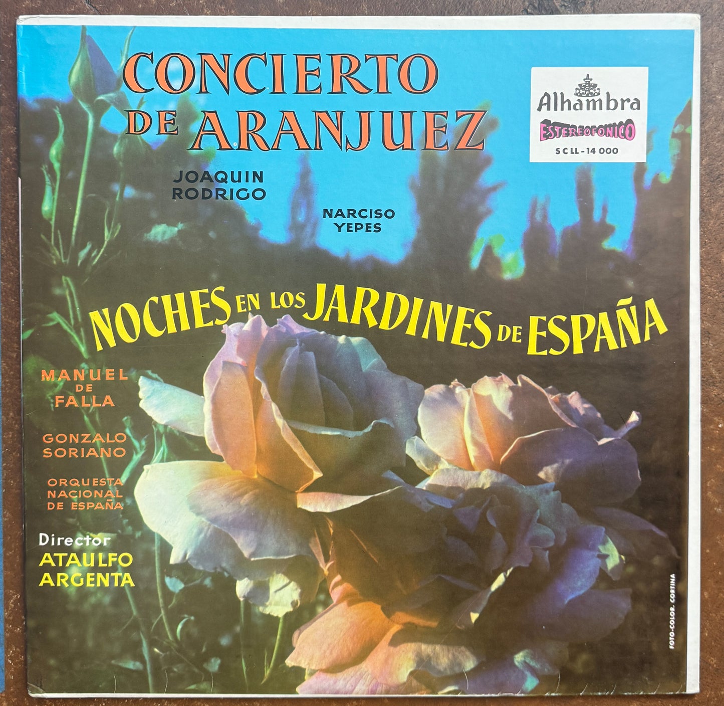 Joaquin Rodrigo, Narciso Yepes, Manuel de Falla, Gonzalo Soriano, Orquesta Nacional De España Director Ataulfo Argenta – Concierto De Aranjuez / Noches En Los Jardines De España