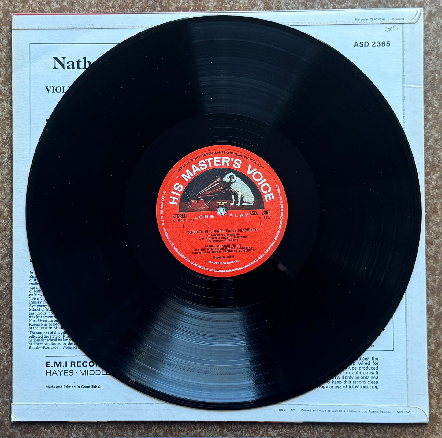 Nathan Milstein, Glazounov / Dvořák, Rafael Frühbeck De Burgos, New Philharmonia Orchestra – Concerto In A Minor, Op. 82 / Concerto In A Minor, Op. 53