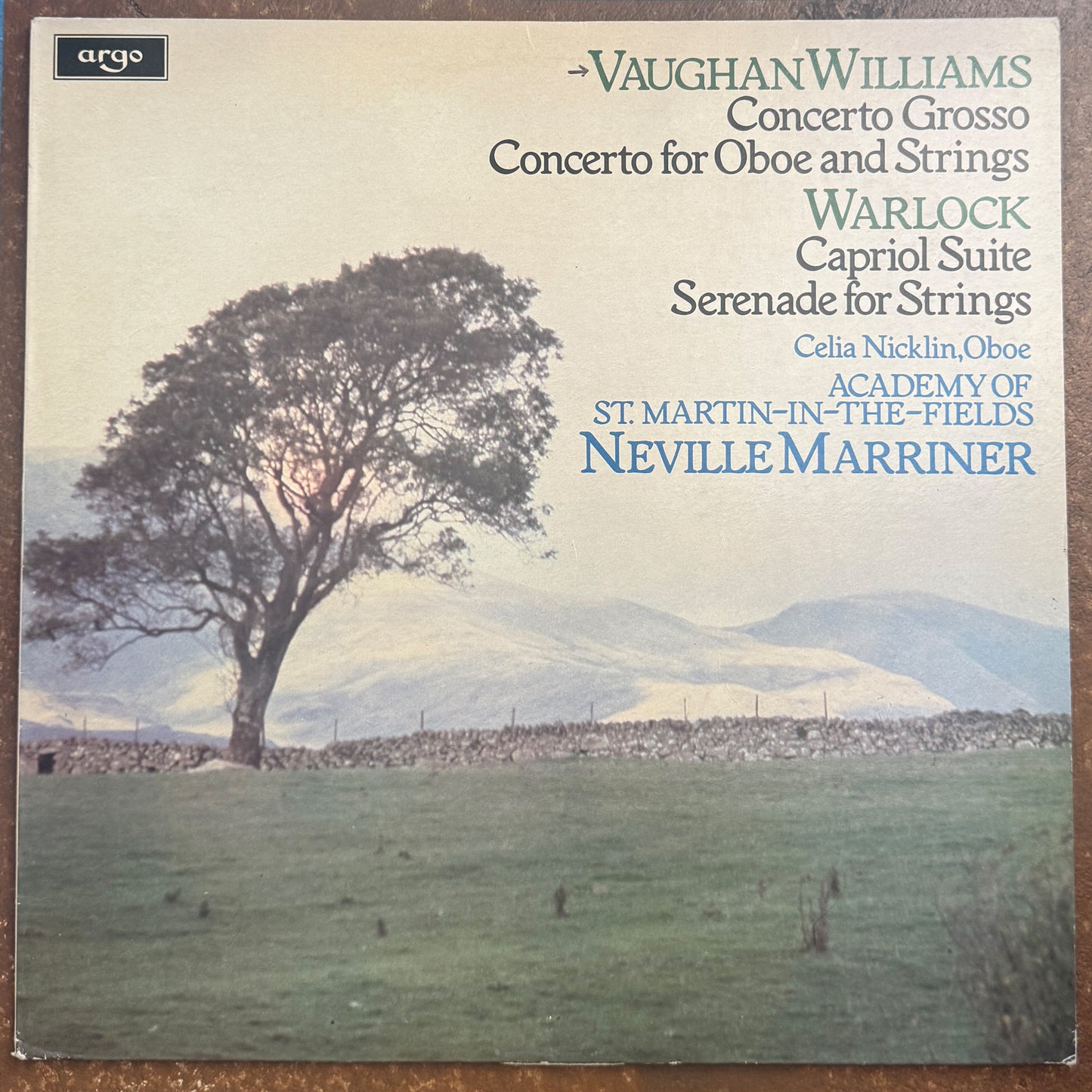Vaughan Williams / Warlock - Academy Of St. Martin-in-the-Fields, Neville Marriner – Concerto Grosso - Concerto For Oboe And Strings / Capriol Suite - Serenade For Strings