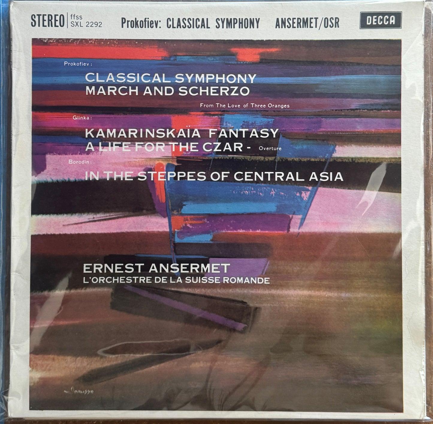 Prokofiev / Glinka / Borodin, Ernest Ansermet, L'Orchestre De La Suisse Romande – Classical Symphony / March And Scherzo / Kamarinskaïa Fantasy / A Life For The Czar / In The Steppes Of Central Asia