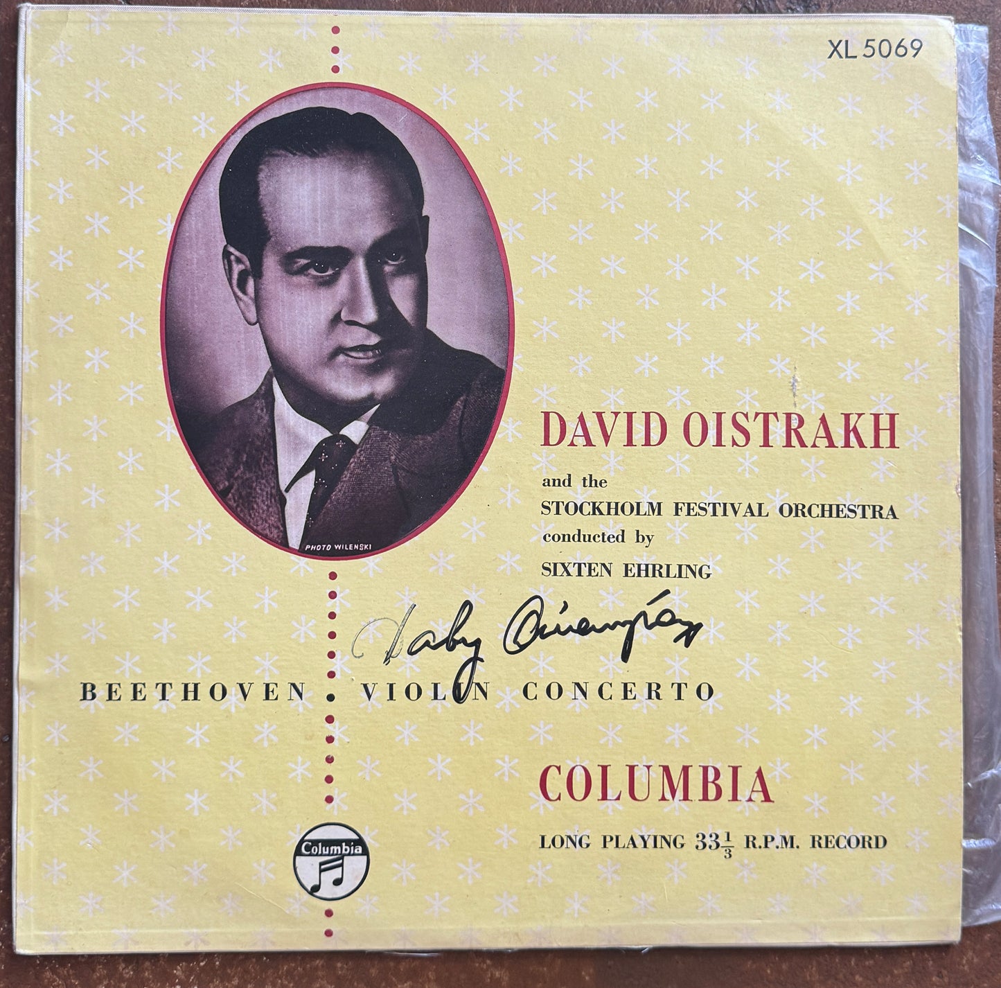 SIGNED!!! David Oistrakh And The The Stockholm Festival Orchestra Conducted By Sixten Ehrling – Beethoven Violin Concerto