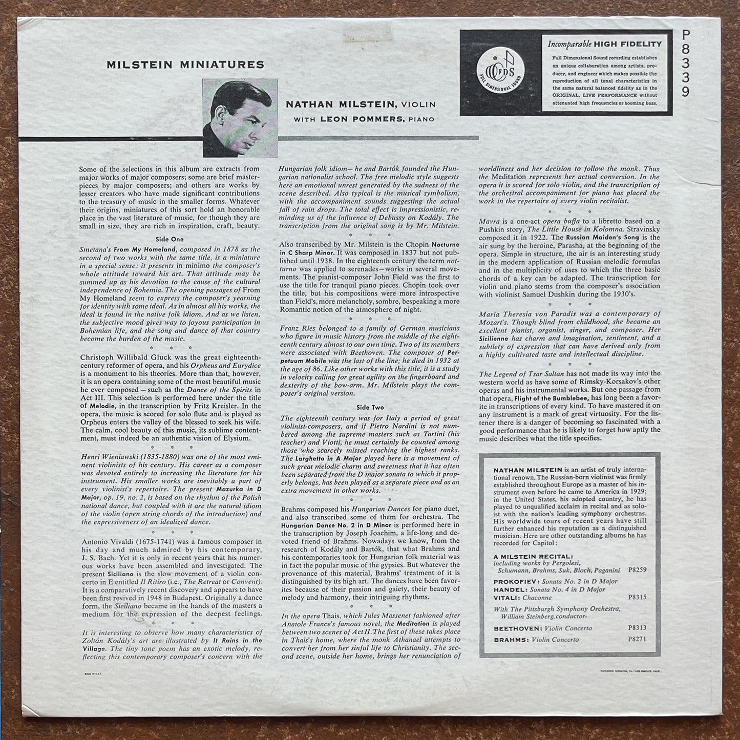 Milstein, Leon Pommers – Milstein Miniatures