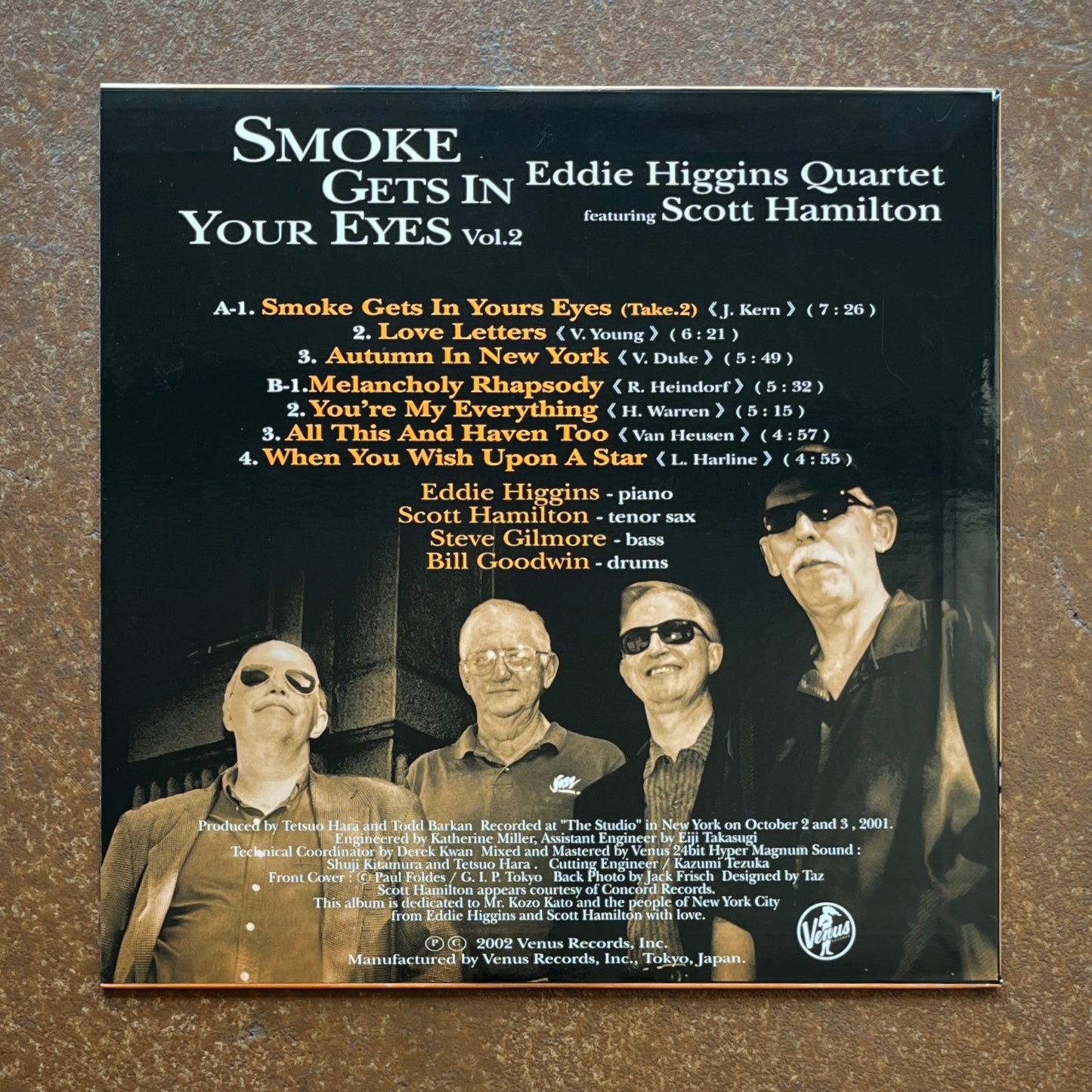 Eddie Higgins Quartet Featuring Scott Hamilton – Smoke Gets In Your Eyes, Vol.2