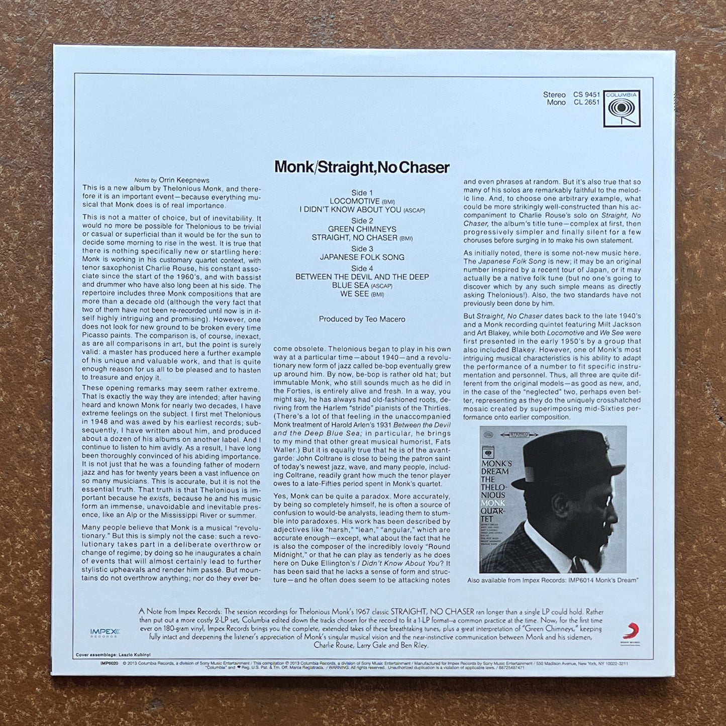Thelonious Monk – Straight, No Chaser