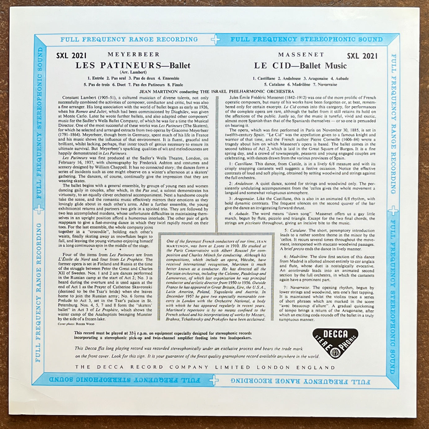 Meyerbeer - Lambert / Massenet, Martinon · Israel Philharmonic Orchestra – Les Patineurs / Le Cid