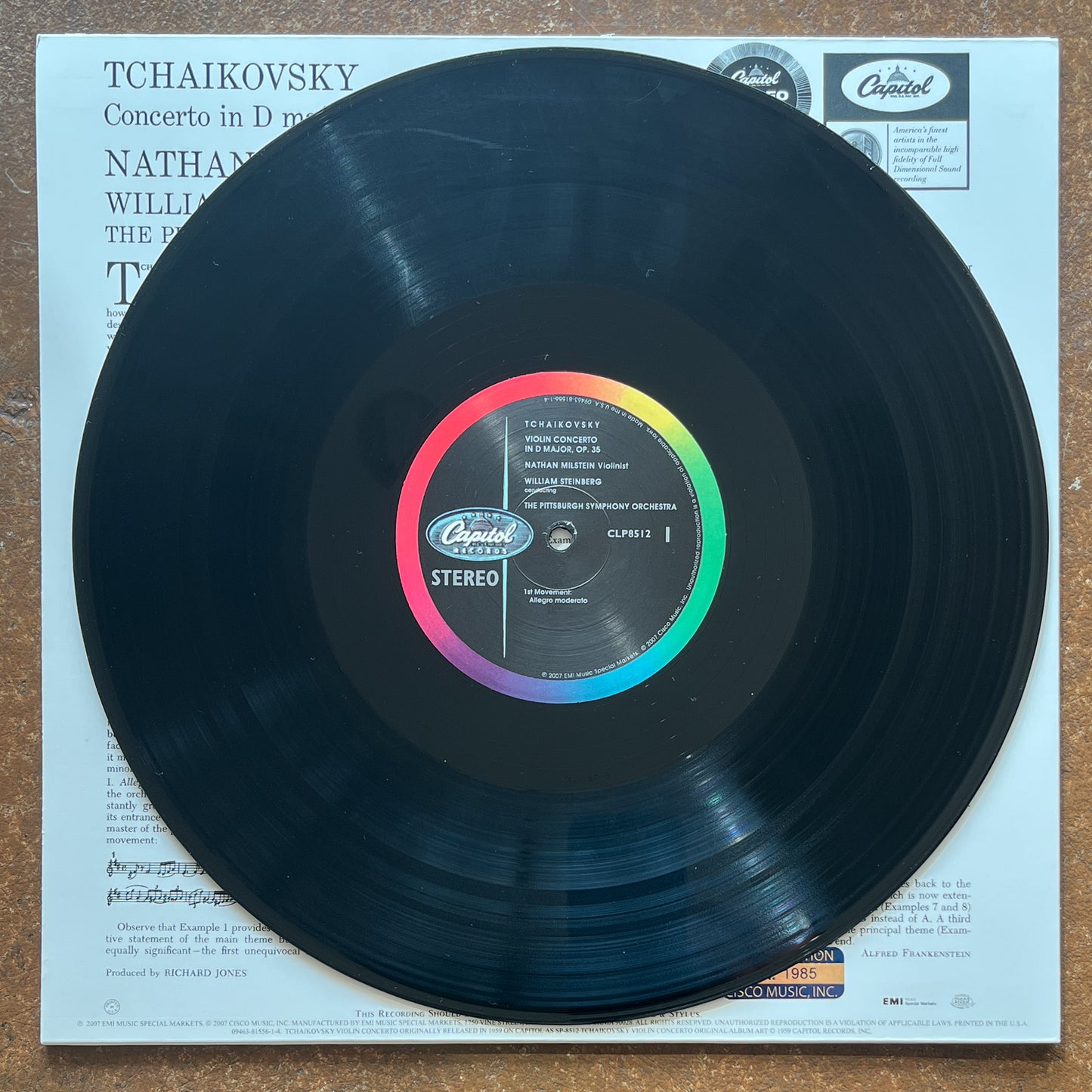 Milstein, Tchaikovsky, William Steinberg, The Pittsburgh Symphony Orchestra – Violin Concerto In D Major