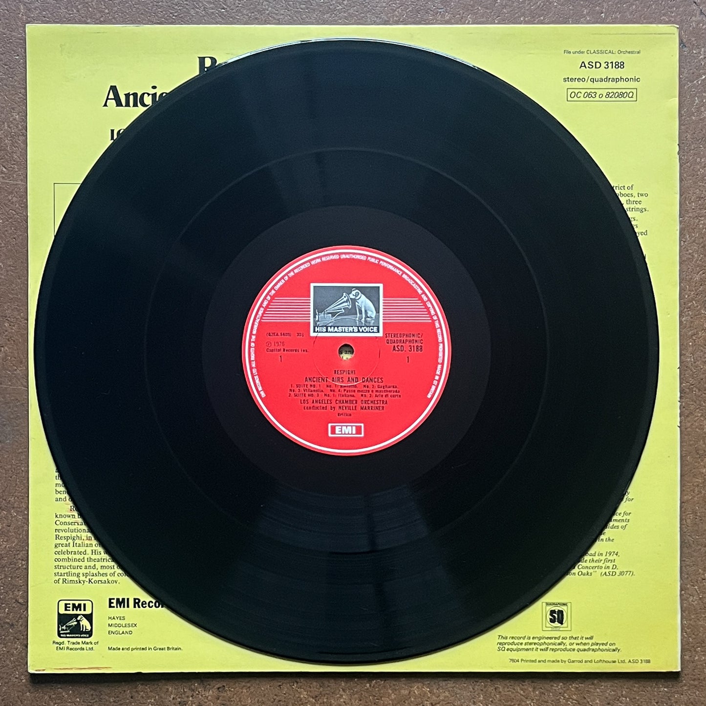 Respighi / Los Angeles Chamber Orchestra, Neville Marriner – Ancient Airs And Dances (The Three Suites – 1917, 1923 & 1932)