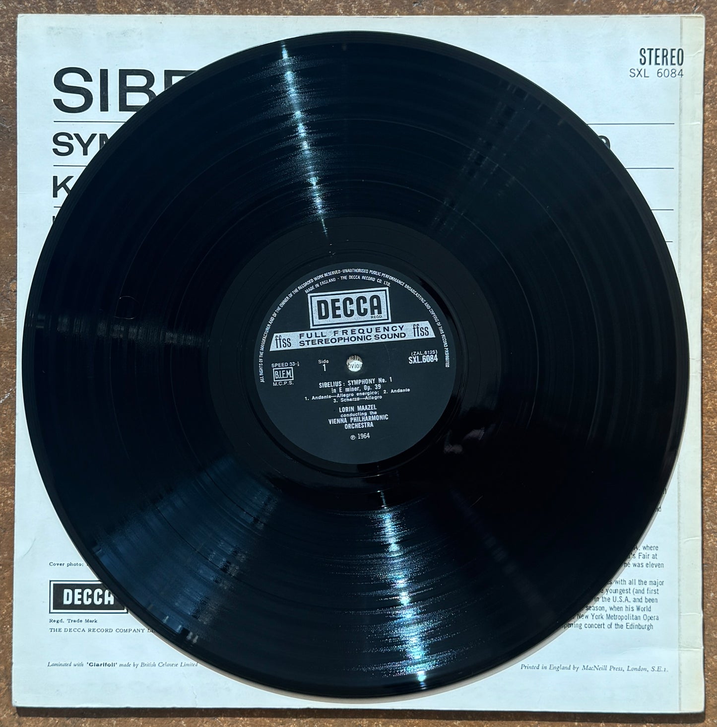 Sibelius - Maazel / Vienna Philharmonic Orchestra – Symphony No. 1 / Karelia Suite