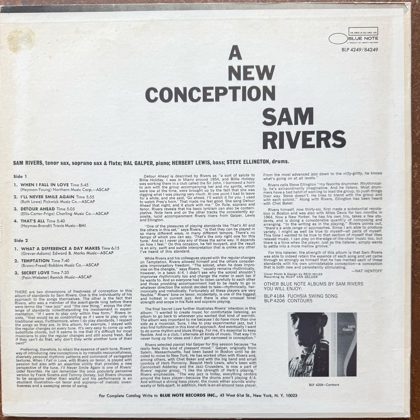 Sam Rivers- A new Conception