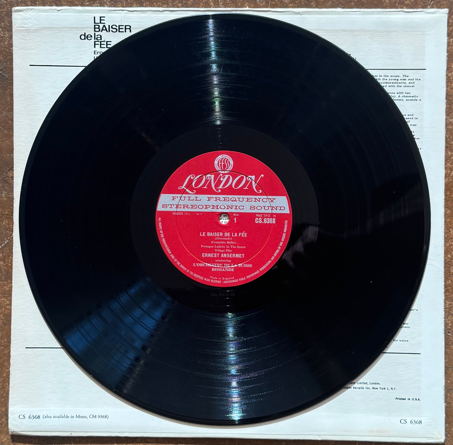 Stravinsky, Ansermet, L'Orchestre De La Suisse Romande – Le Baiser De La Fée Complete Ballet