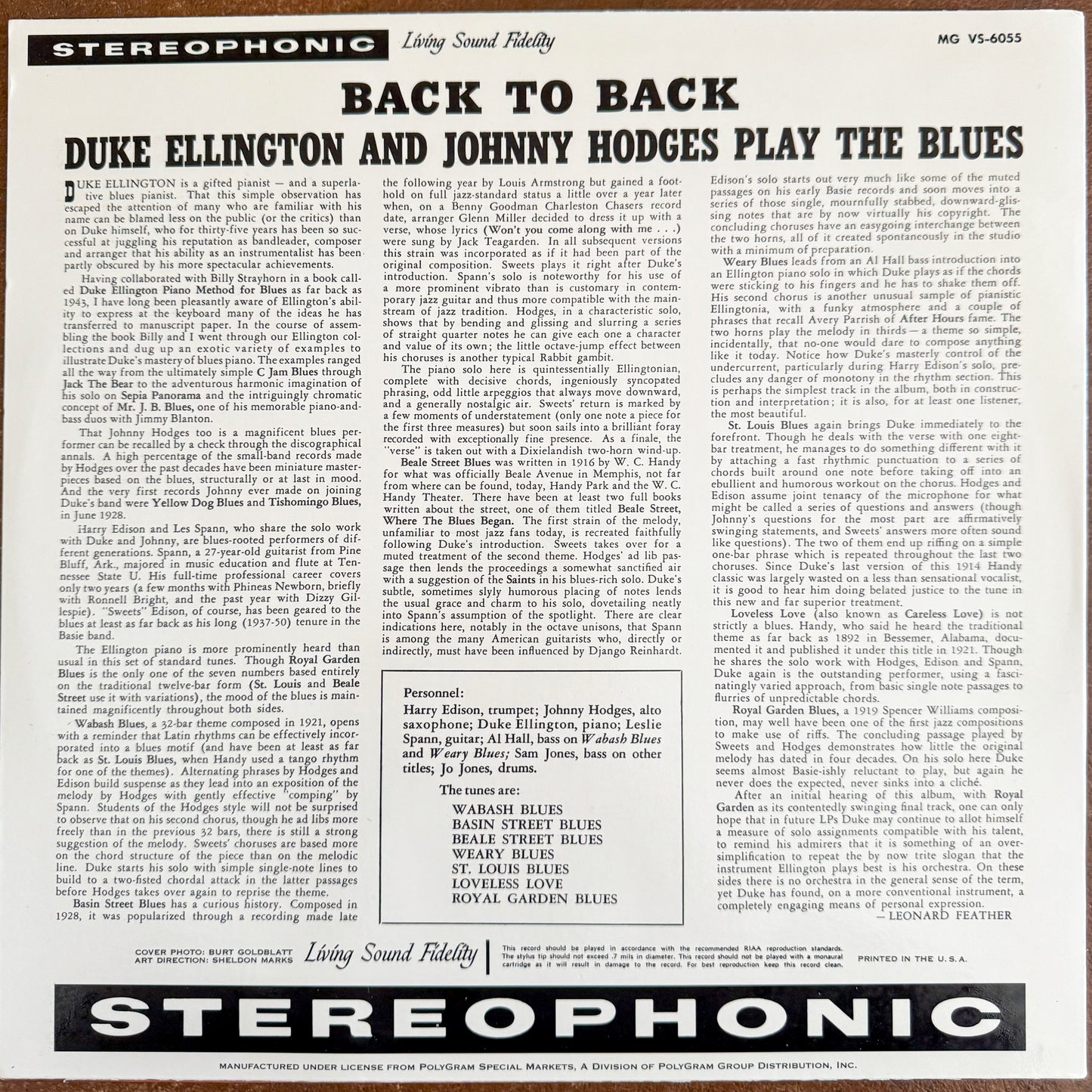Duke Ellington + Johnny Hodges- Back To Back