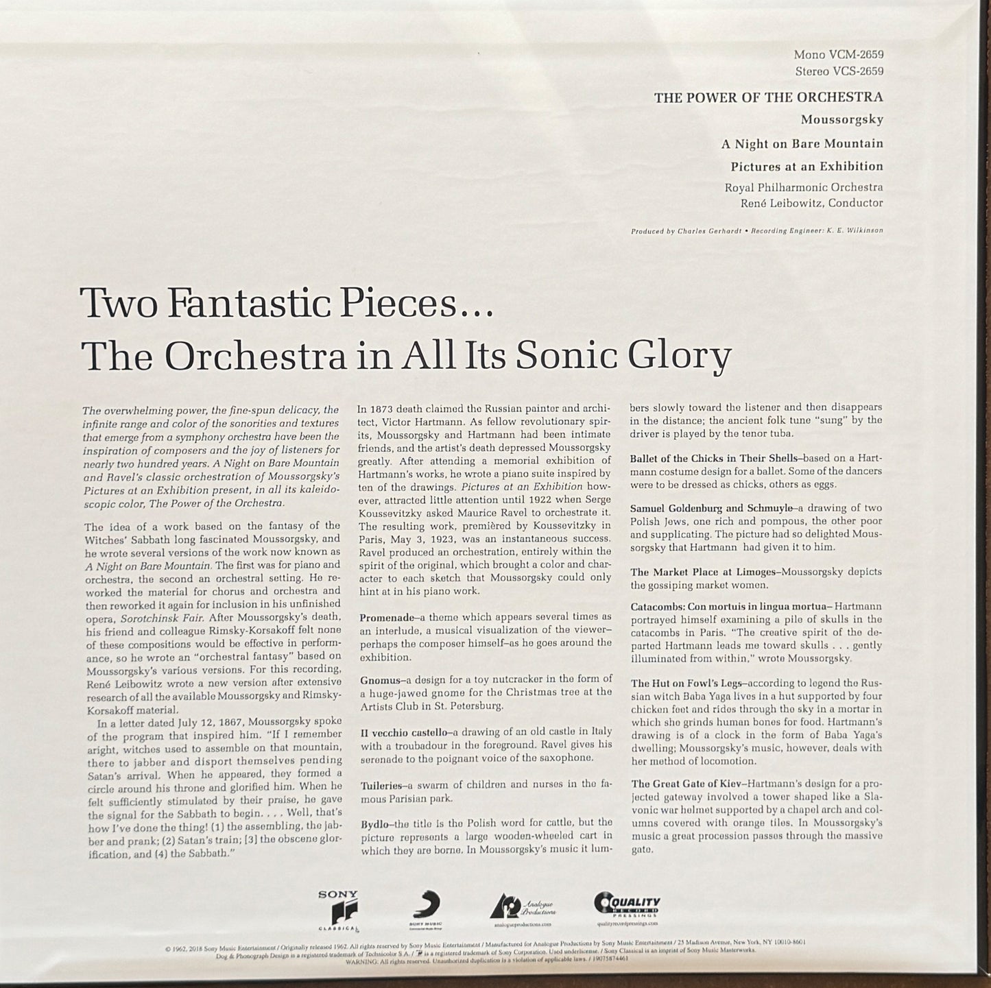 Moussorgsky, Royal Philharmonic Orchestra / Leibowitz – The Power Of The Orchestra: A Night On The Bare Mountain · Pictures At An Exhibition