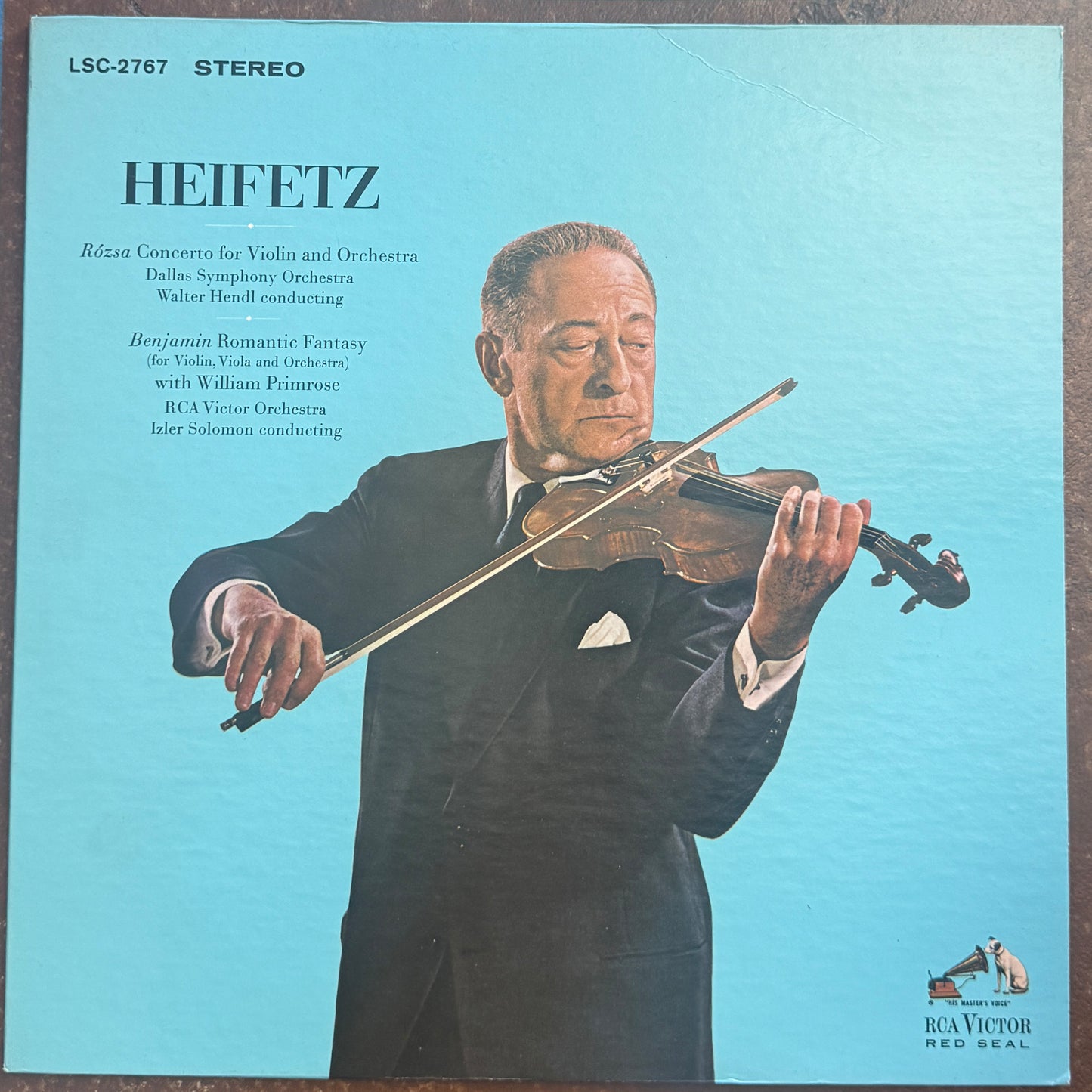 Heifetz - Rózsa / Benjamin – Concerto For Violin And Orchestra / Romantic Fantasy