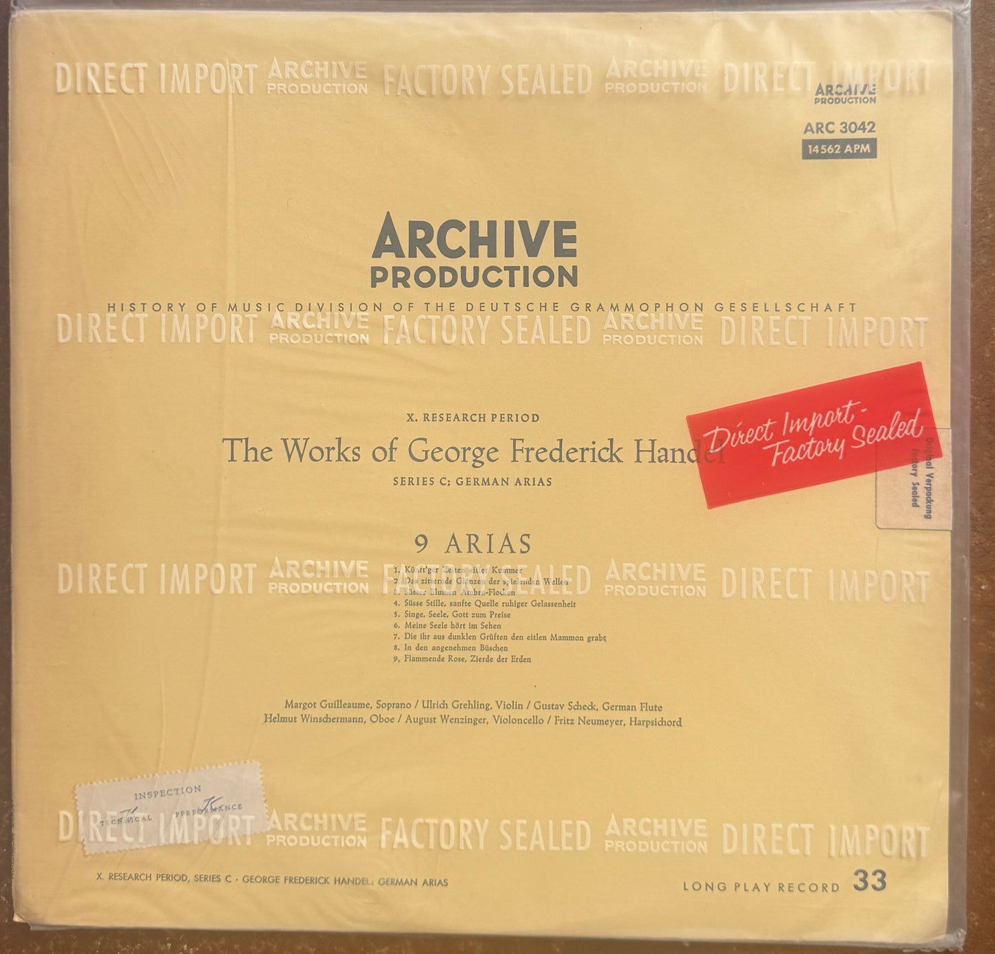 Archive Production Collection, Bundle of 9 LP