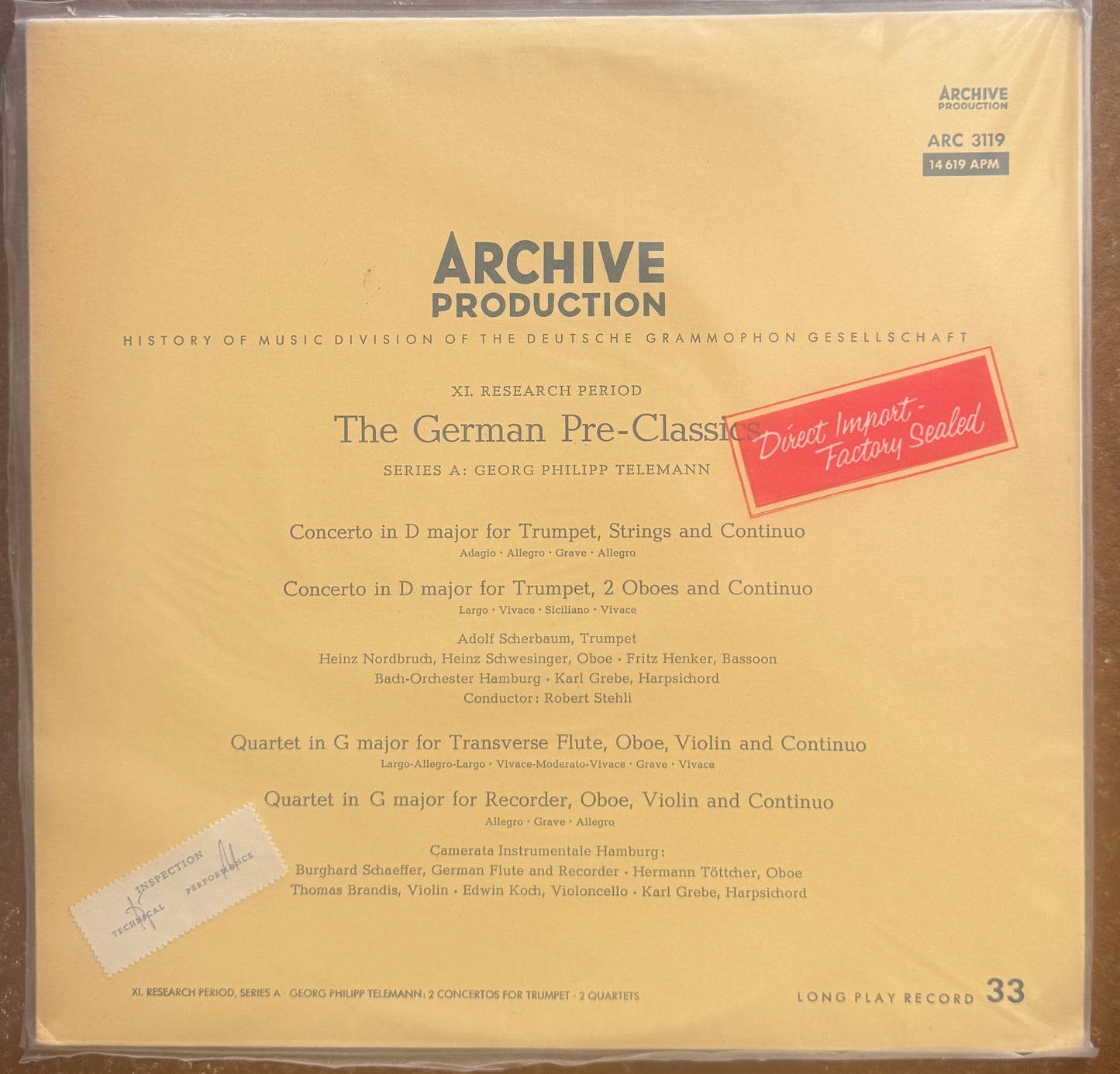Archive Production Collection, Bundle of 9 LP