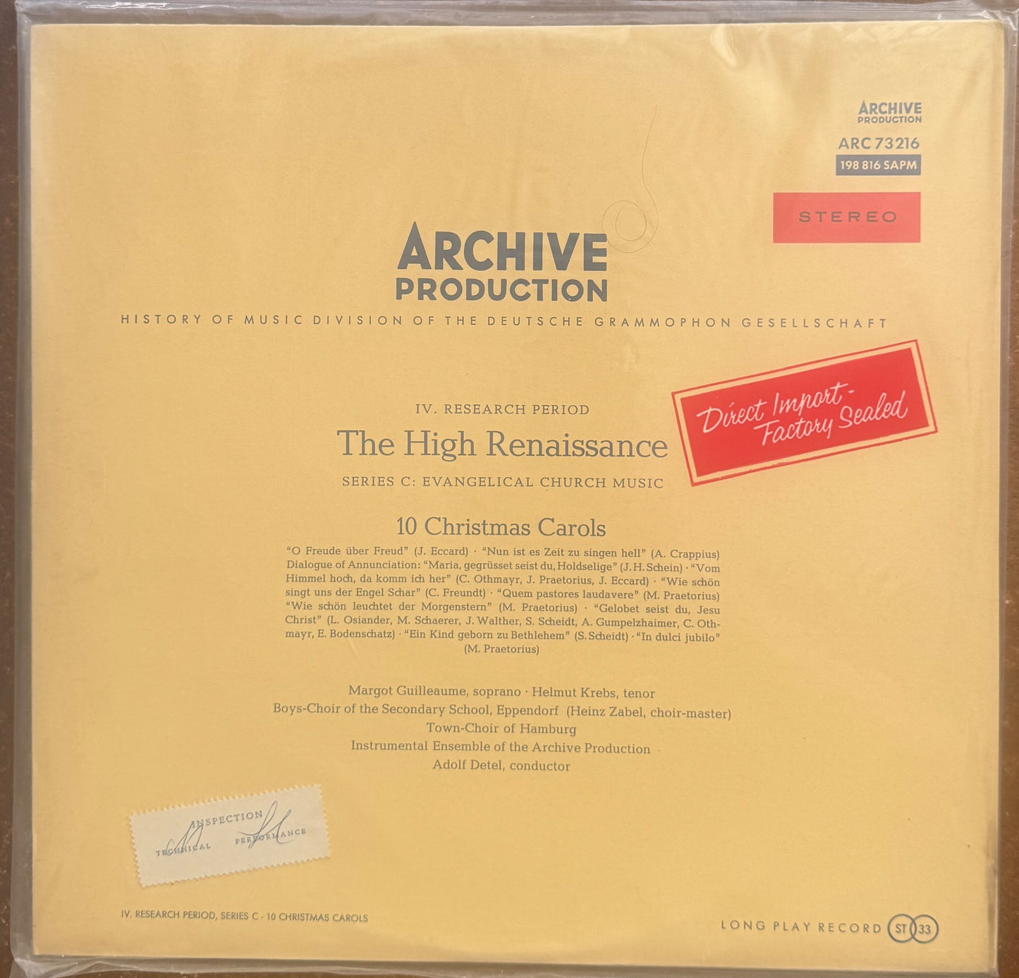 Archive Production Collection, Bundle of 9 LP