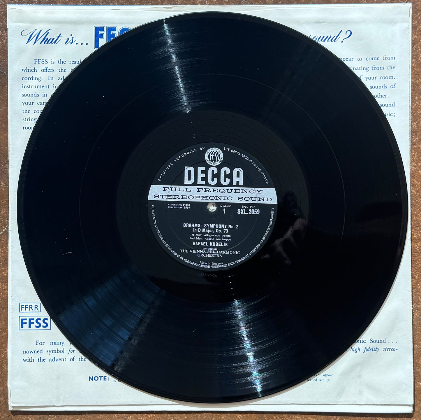 Brahms - Kubelik, Vienna Philharmonic ‎– Symphony No. 2