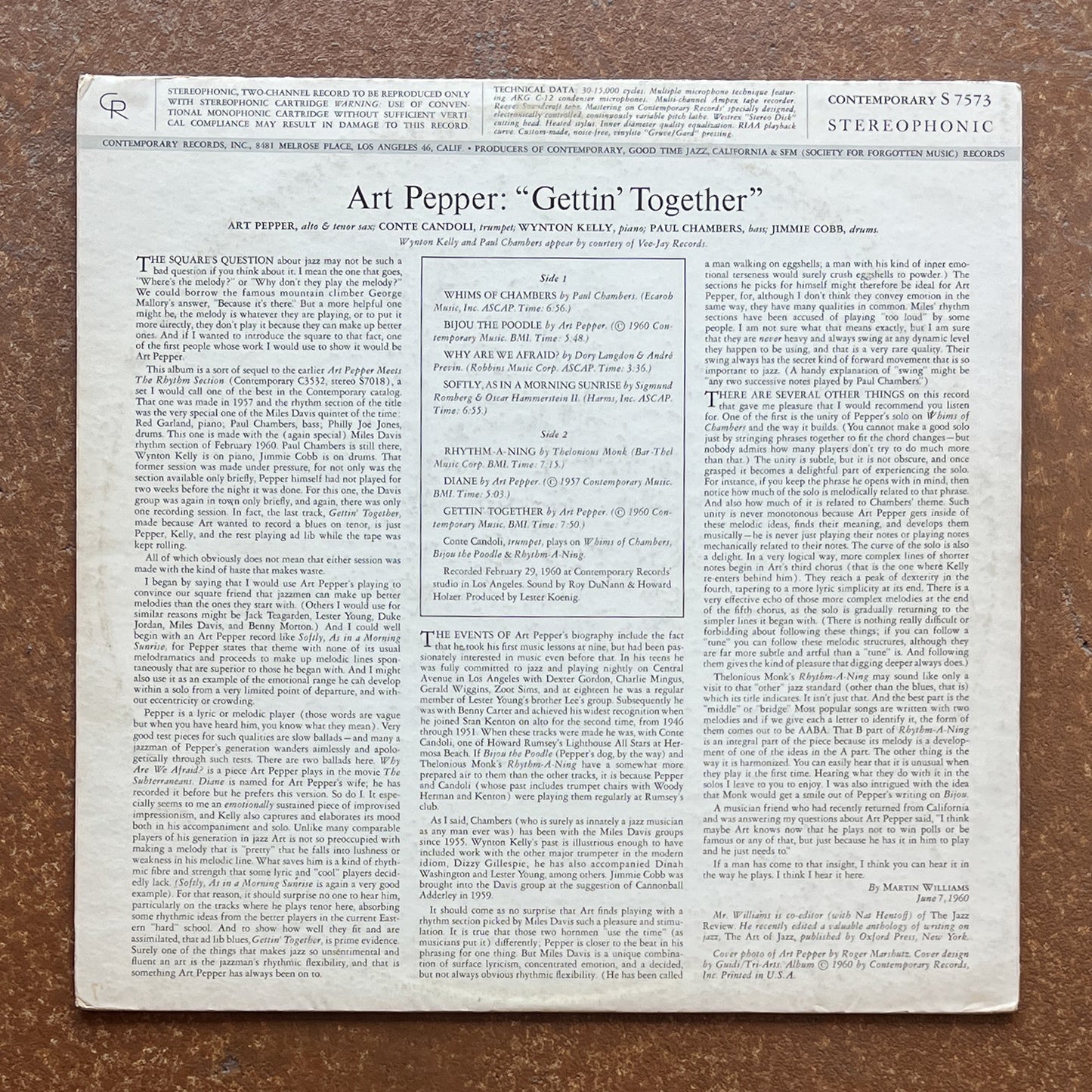 Art Pepper – Gettin' Together!