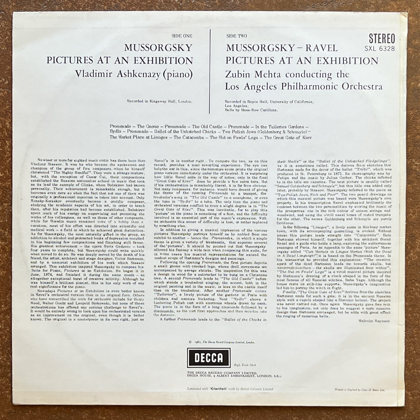 Mussorgsky / Vladimir Ashkenazy, Zubin Mehta, Los Angeles Philharmonic – Two Complete Performances Of Pictures At An Exhibition