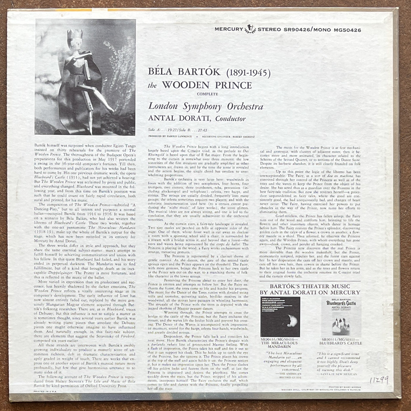 Bartók - London Symphony, Antal Dorati – The Wooden Prince