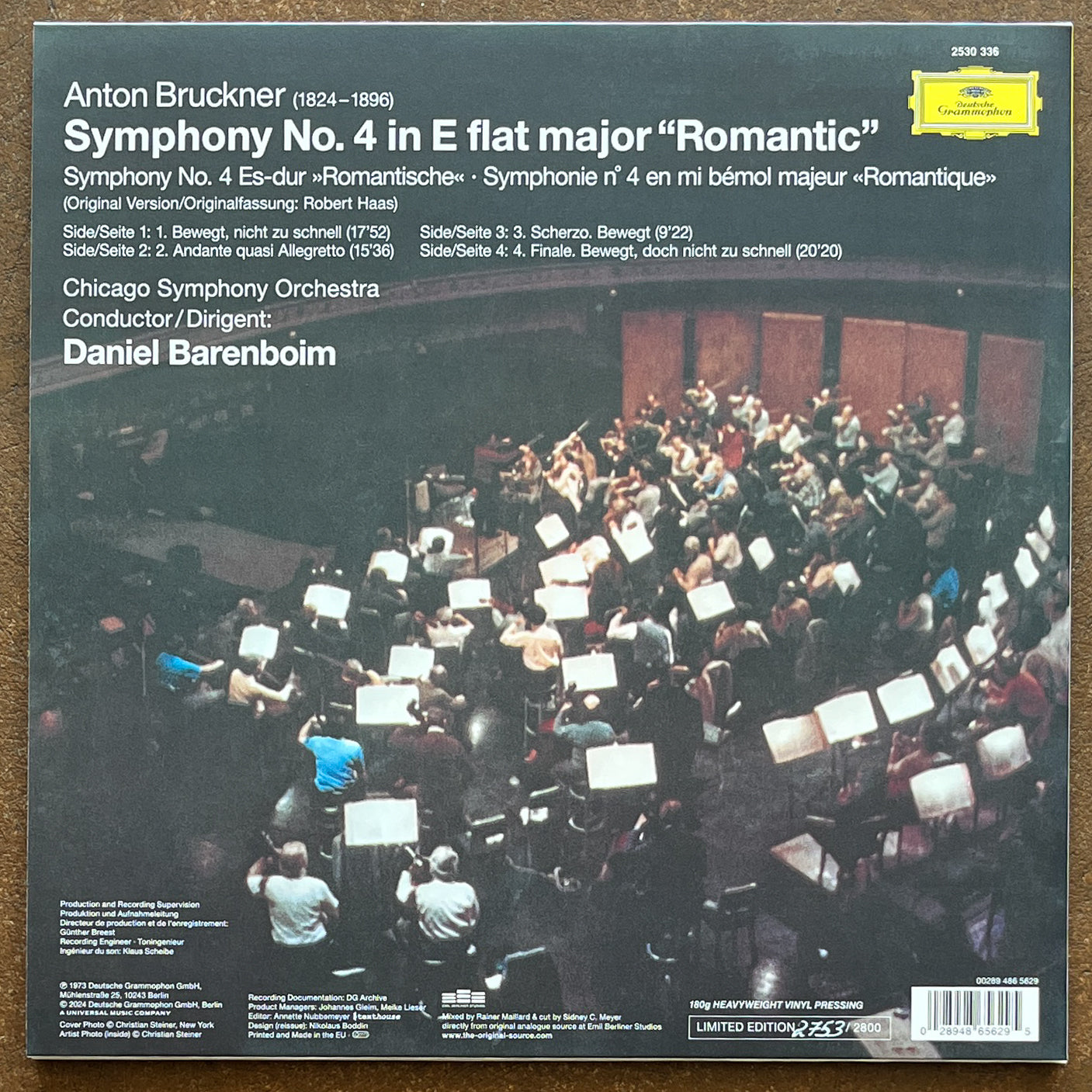 Anton Bruckner, Chicago Symphony Orchestra ∙ Daniel Barenboim – Symphonie Nr.4 »Romantische«