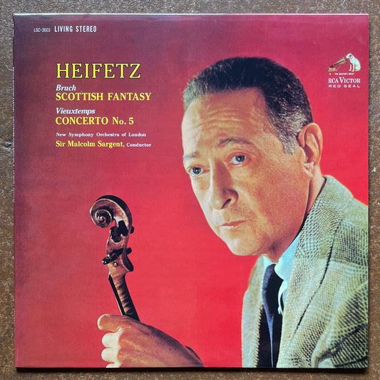 Heifetz, Bruch, Vieuxtemps, New Symphony Orchestra Of London, Sir Malcolm Sargent – Scottish Fantasy · Concerto No. 5