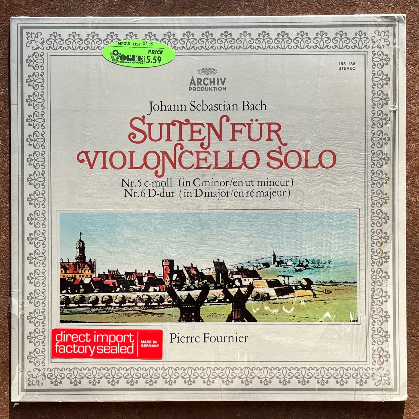 Johann Sebastian Bach / Pierre Fournier – Suiten Für Violoncello Solo Nr.5 C-Moll / Nr.6 D-Dur