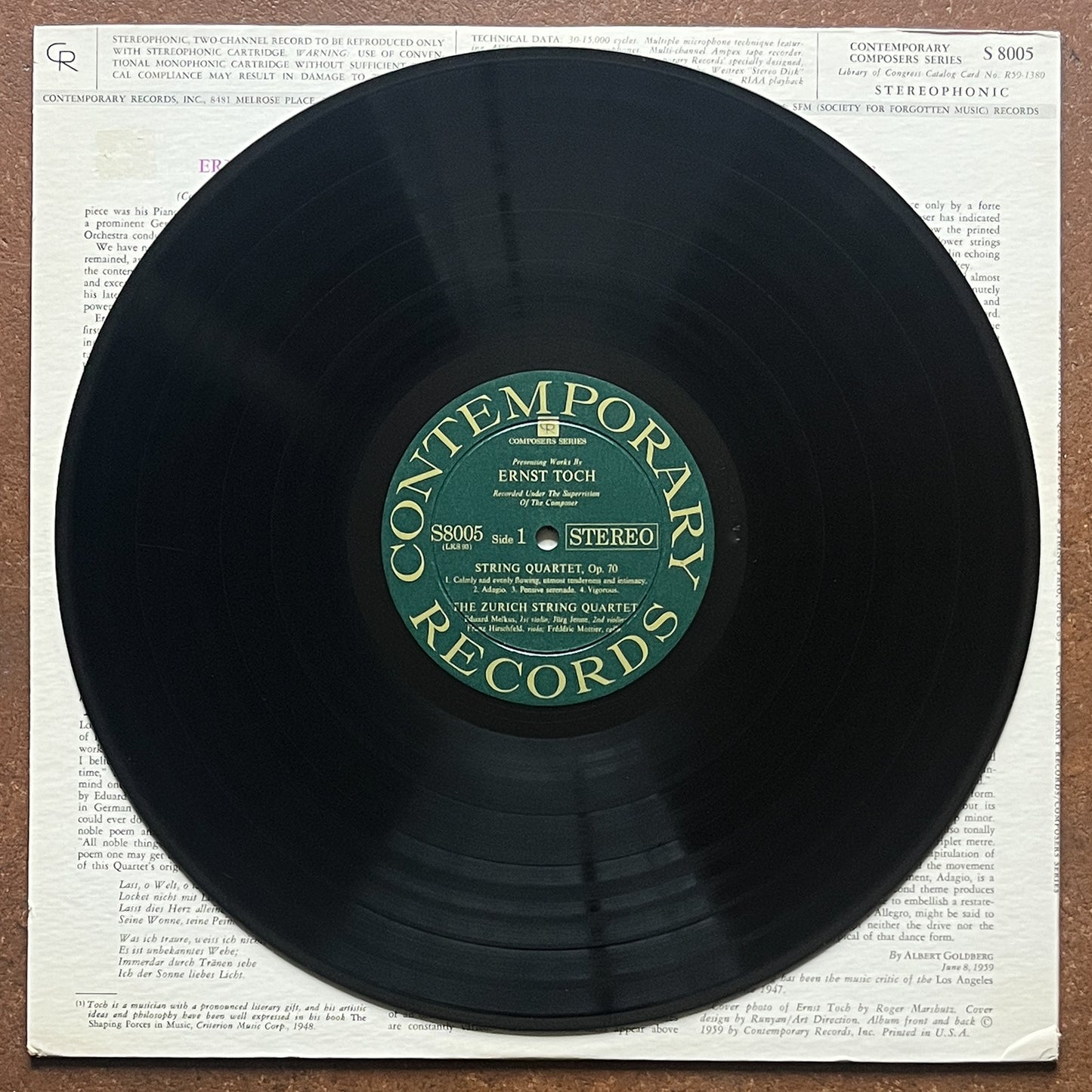 Ernst Toch – String Quartet, Opus 70 & String Trio, Opus 63