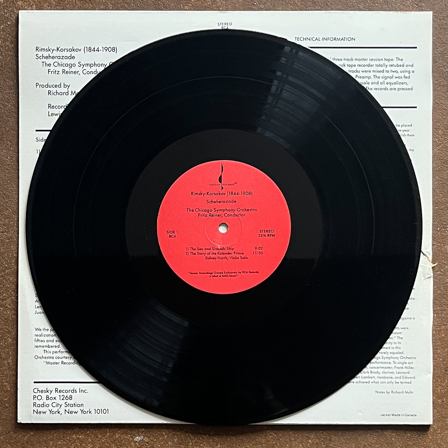Rimsky-Korsakov, The Chicago Symphony Orchestra, Fritz Reiner – Scheherazade