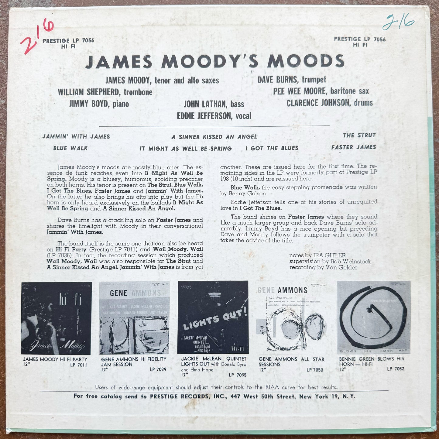 James Moody- james Moddy's Moods