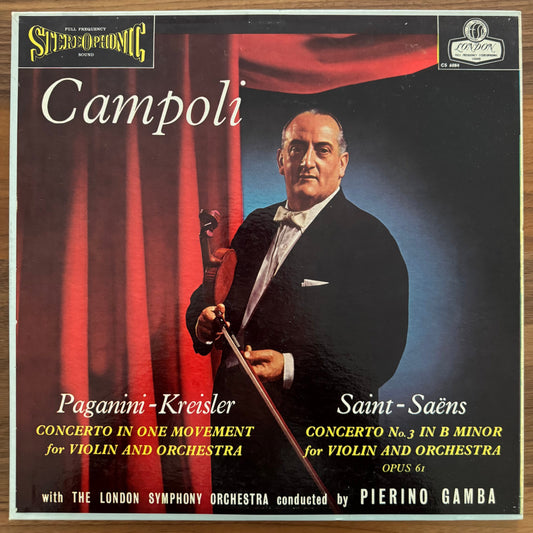 Campoli, Paganini, Kreisler, Saint-Saëns, The London Symphony Orchestra,  Pierino Gamba