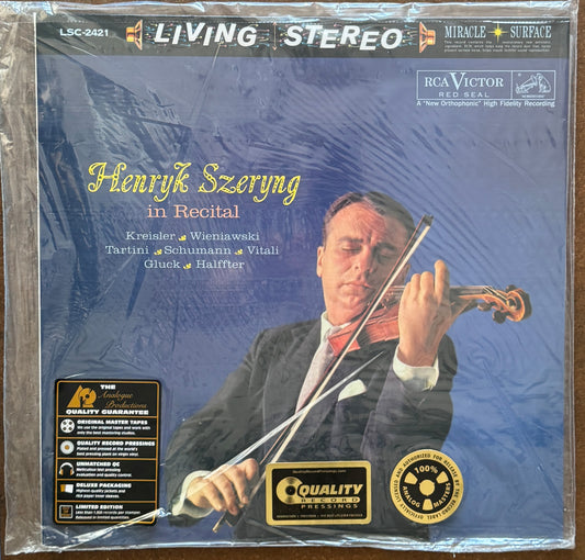 Henryk Szeryng, Kreisler, Wieniawski, Tartini, Schumann, Vitali, Gluck, Halffter – In Recital